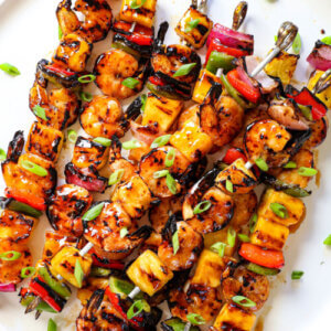 Vegetable, Shrimp & Chicken Kabobs